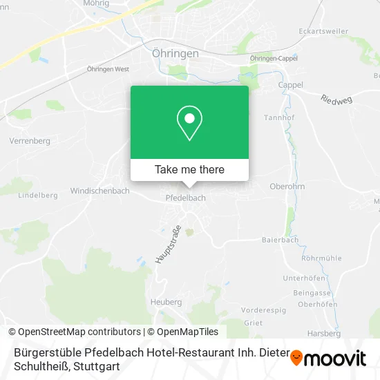 Карта Bürgerstüble Pfedelbach Hotel-Restaurant Inh. Dieter Schultheiß