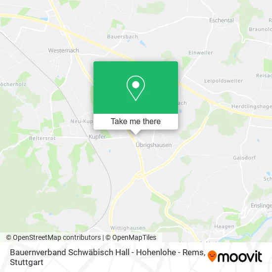 Карта Bauernverband Schwäbisch Hall - Hohenlohe - Rems