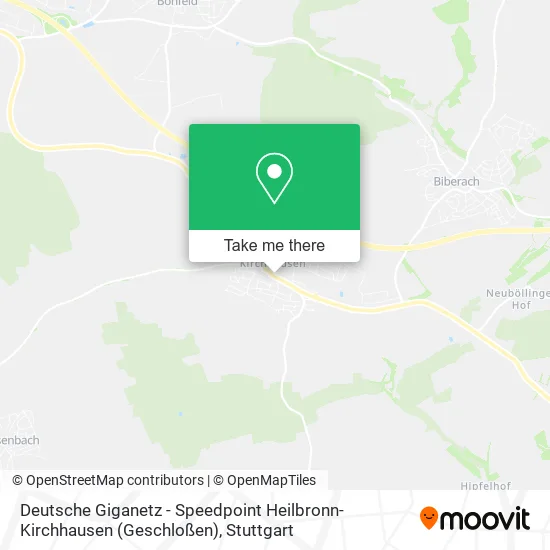 Карта Deutsche Giganetz - Speedpoint Heilbronn-Kirchhausen (Geschloßen)
