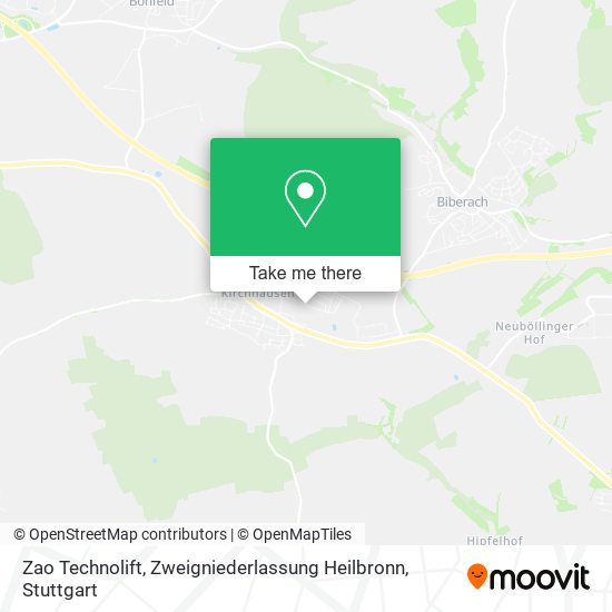Карта Zao Technolift, Zweigniederlassung Heilbronn