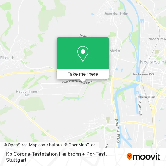 Карта Kb Corona-Teststation Heilbronn + Pcr-Test
