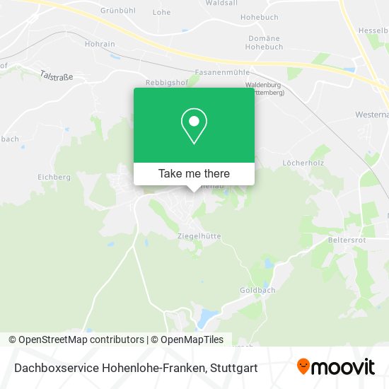 Dachboxservice Hohenlohe-Franken map