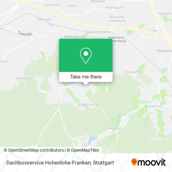 Карта Dachboxservice Hohenlohe-Franken