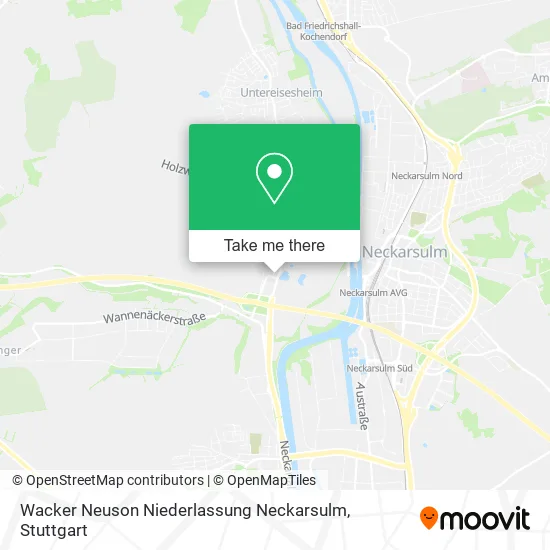 Карта Wacker Neuson Niederlassung Neckarsulm
