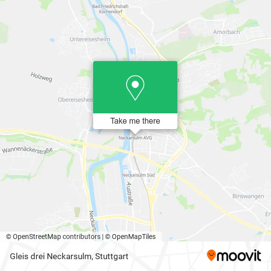 Карта Gleis drei Neckarsulm
