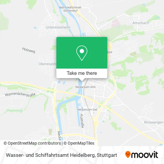 Карта Wasser- und Schiffahrtsamt Heidelberg