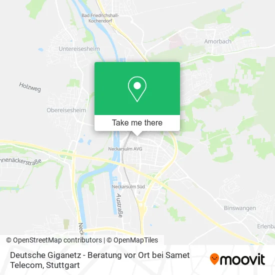 Карта Deutsche Giganetz - Beratung vor Ort bei Samet Telecom