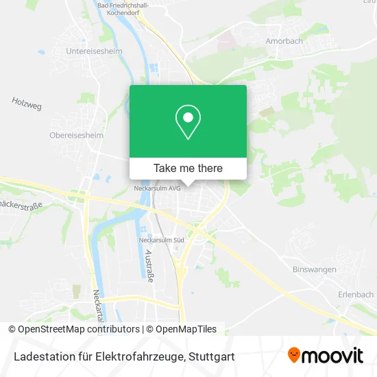 Карта Ladestation für Elektrofahrzeuge