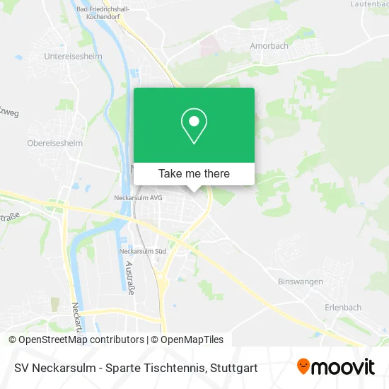 Карта SV Neckarsulm - Sparte Tischtennis