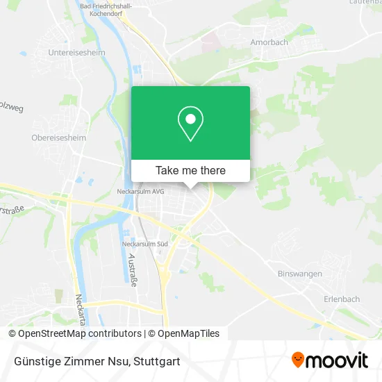 Карта Günstige Zimmer Nsu