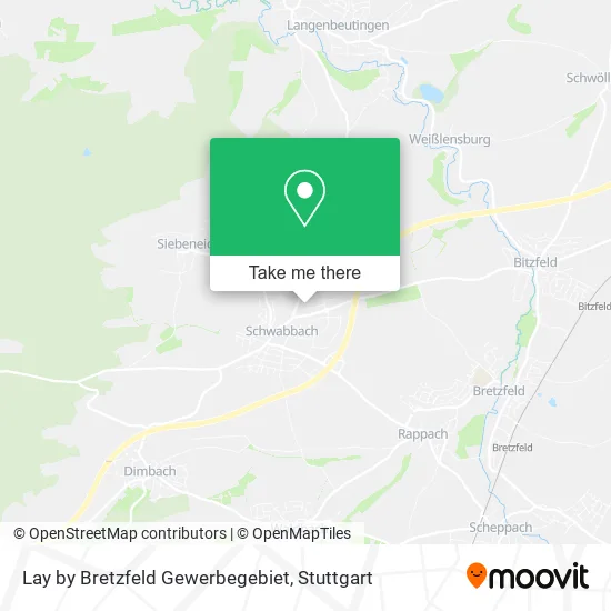 Карта Lay by Bretzfeld Gewerbegebiet