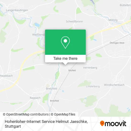 Карта Hohenloher-Internet Service Helmut Jaeschke