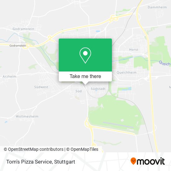 Tom's Pizza Service map