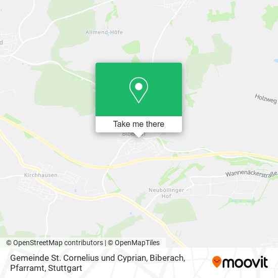 Gemeinde St. Cornelius und Cyprian, Biberach, Pfarramt map