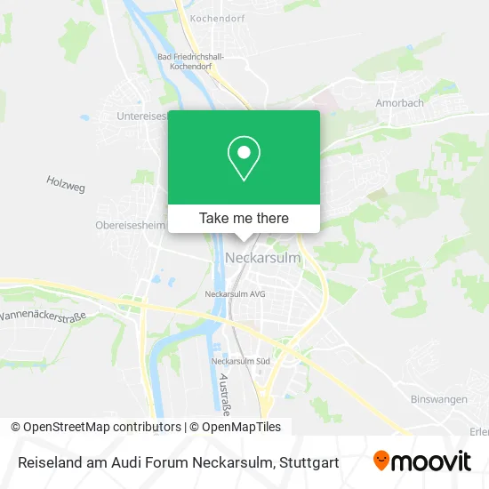 Карта Reiseland am Audi Forum Neckarsulm
