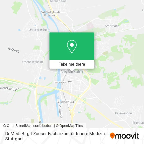 Карта Dr.Med. Birgit Zauser Fachärztin für Innere Medizin