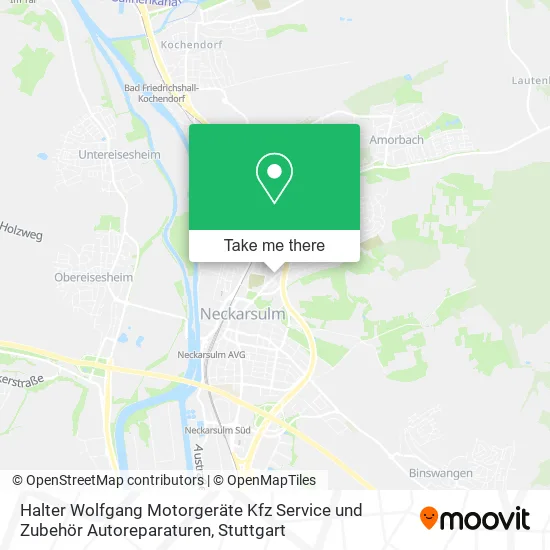 Карта Halter Wolfgang Motorgeräte Kfz Service und Zubehör Autoreparaturen