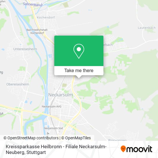 Карта Kreissparkasse Heilbronn - Filiale Neckarsulm-Neuberg
