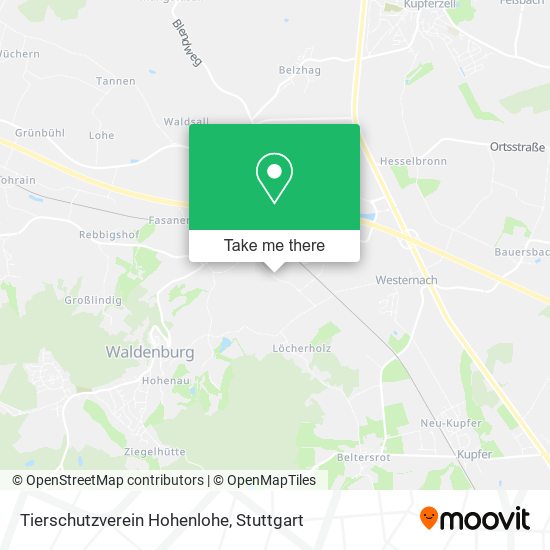 Tierschutzverein Hohenlohe map