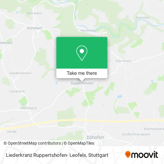 Карта Liederkranz Ruppertshofen- Leofels