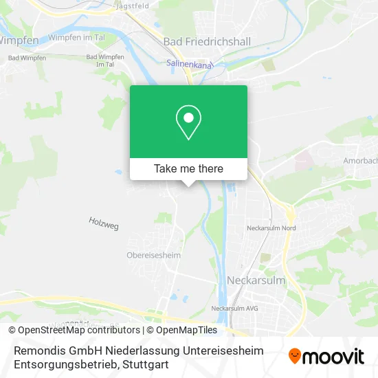 Карта Remondis GmbH Niederlassung Untereisesheim Entsorgungsbetrieb