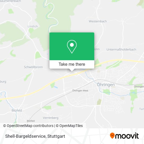 Shell-Bargeldservice map