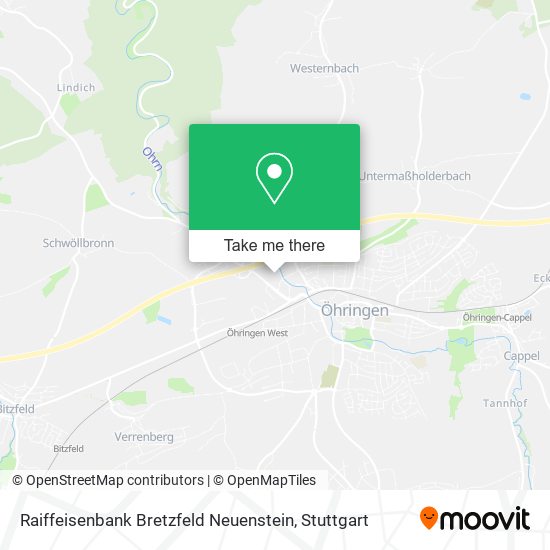 Raiffeisenbank Bretzfeld Neuenstein map