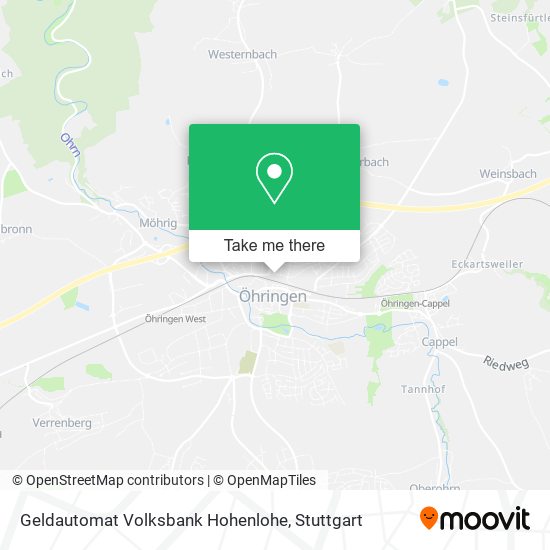 Geldautomat Volksbank Hohenlohe map