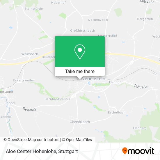 Aloe Center Hohenlohe map