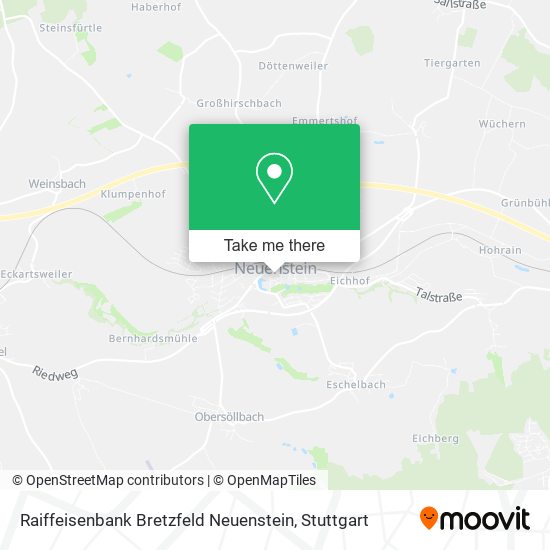 Raiffeisenbank Bretzfeld Neuenstein map