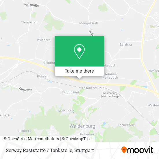 Карта Serway Raststätte / Tankstelle