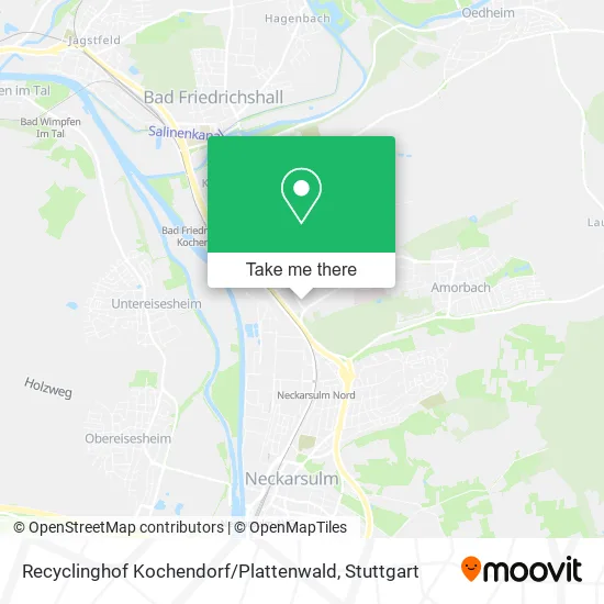 Карта Recyclinghof Kochendorf / Plattenwald