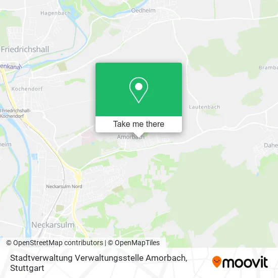 Карта Stadtverwaltung Verwaltungsstelle Amorbach