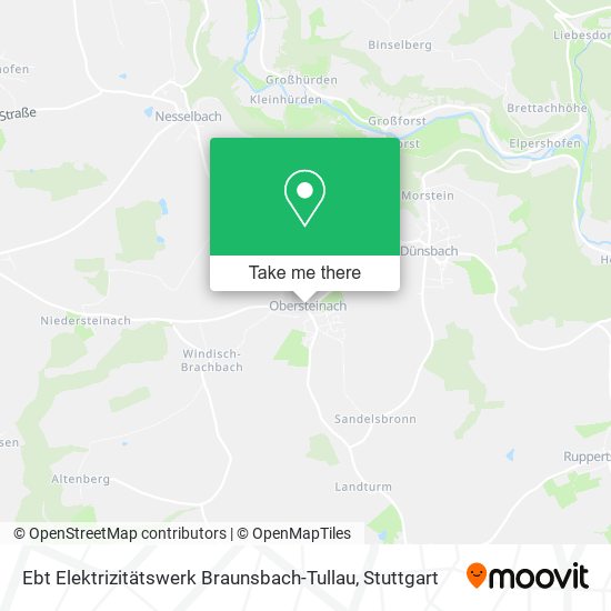 Карта Ebt Elektrizitätswerk Braunsbach-Tullau