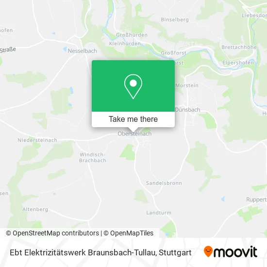Карта Ebt Elektrizitätswerk Braunsbach-Tullau