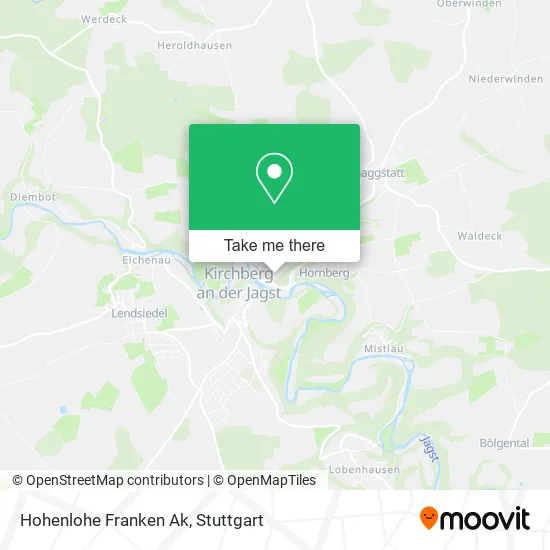 Карта Hohenlohe Franken Ak