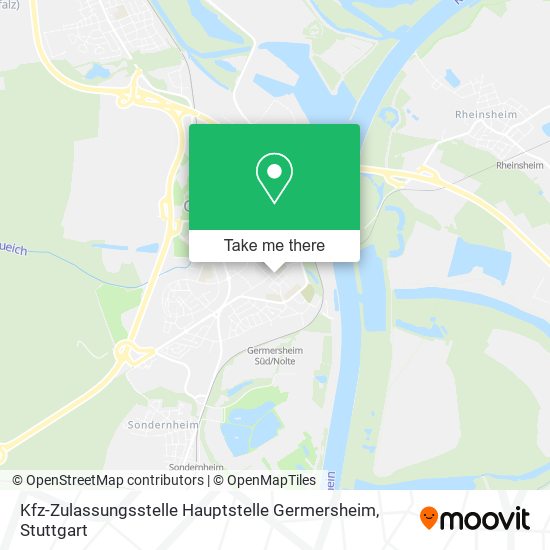Карта Kfz-Zulassungsstelle Hauptstelle Germersheim