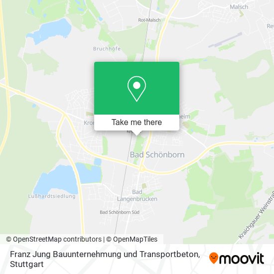 Franz Jung Bauunternehmung und Transportbeton map