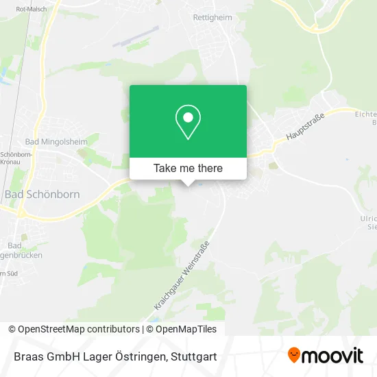 Карта Braas GmbH Lager Östringen