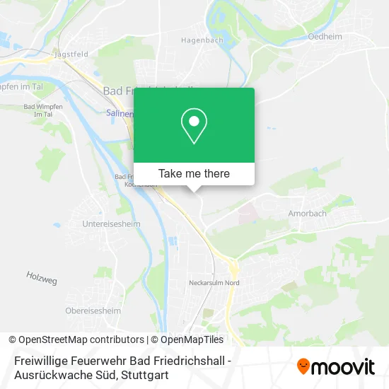 Карта Freiwillige Feuerwehr Bad Friedrichshall - Ausrückwache Süd