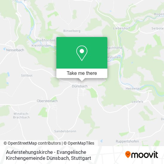 Auferstehungskirche - Evangelische Kirchengemeinde Dünsbach map