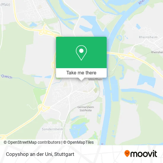 Карта Copyshop an der Uni