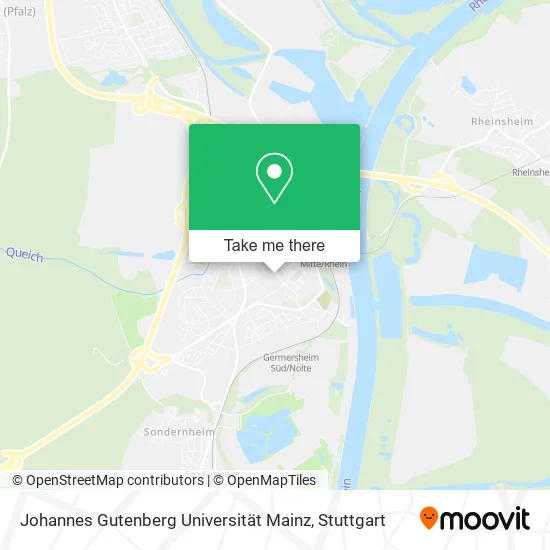 Карта Johannes Gutenberg Universität Mainz