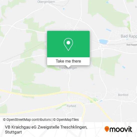 Карта VB Kraichgau eG Zweigstelle Treschklingen