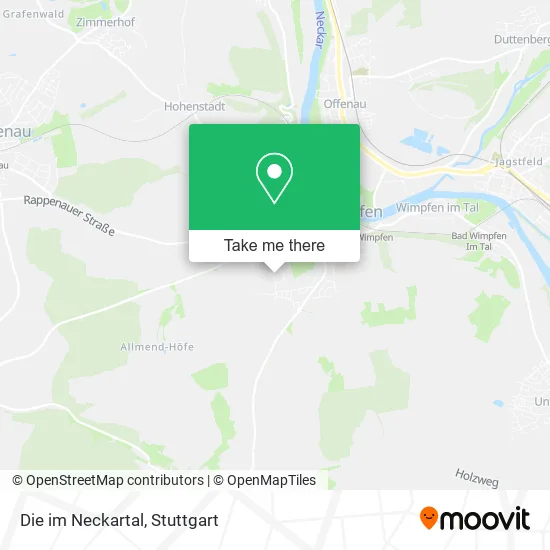 Карта Die im Neckartal