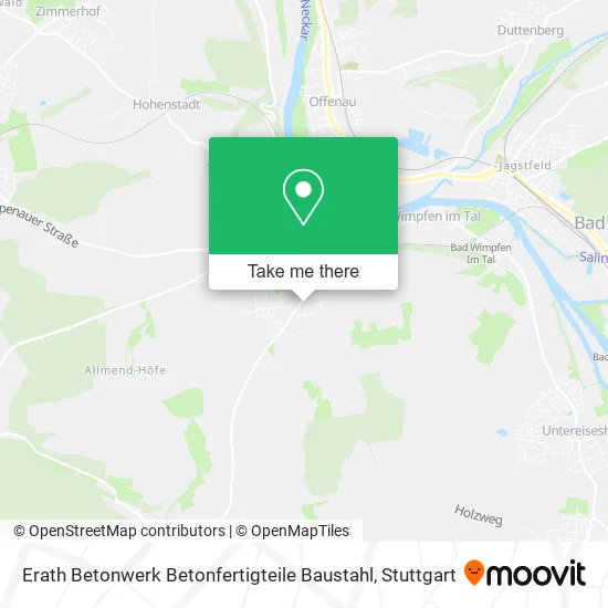 Карта Erath Betonwerk Betonfertigteile Baustahl