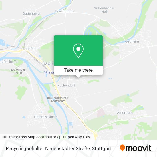 Карта Recyclingbehälter Neuenstadter Straße