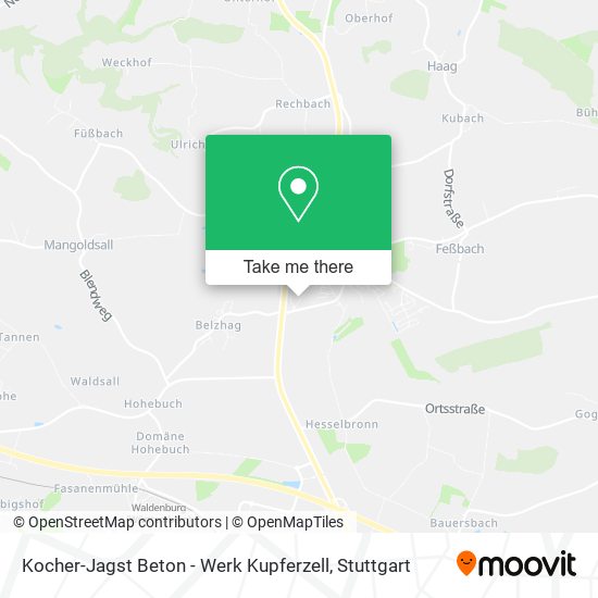 Kocher-Jagst Beton - Werk Kupferzell map