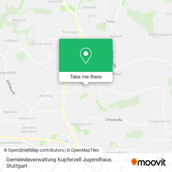 Gemeindeverwaltung Kupferzell Jugendhaus map