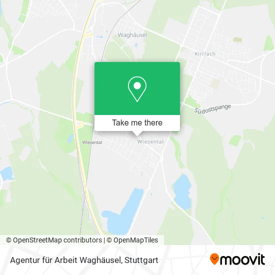 Карта Agentur für Arbeit Waghäusel